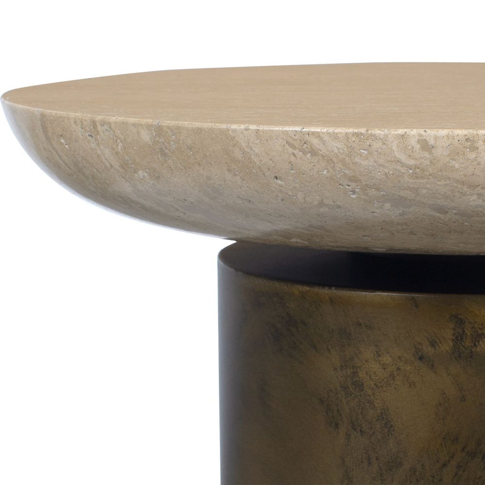 Oslo Indoor-Outdoor Accent Table, Brass, 2 Cartons