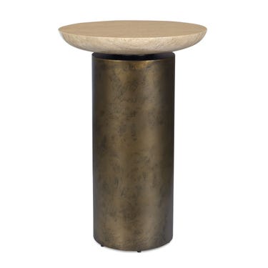 Oslo Indoor-Outdoor Accent Table, Brass, 2 Cartons