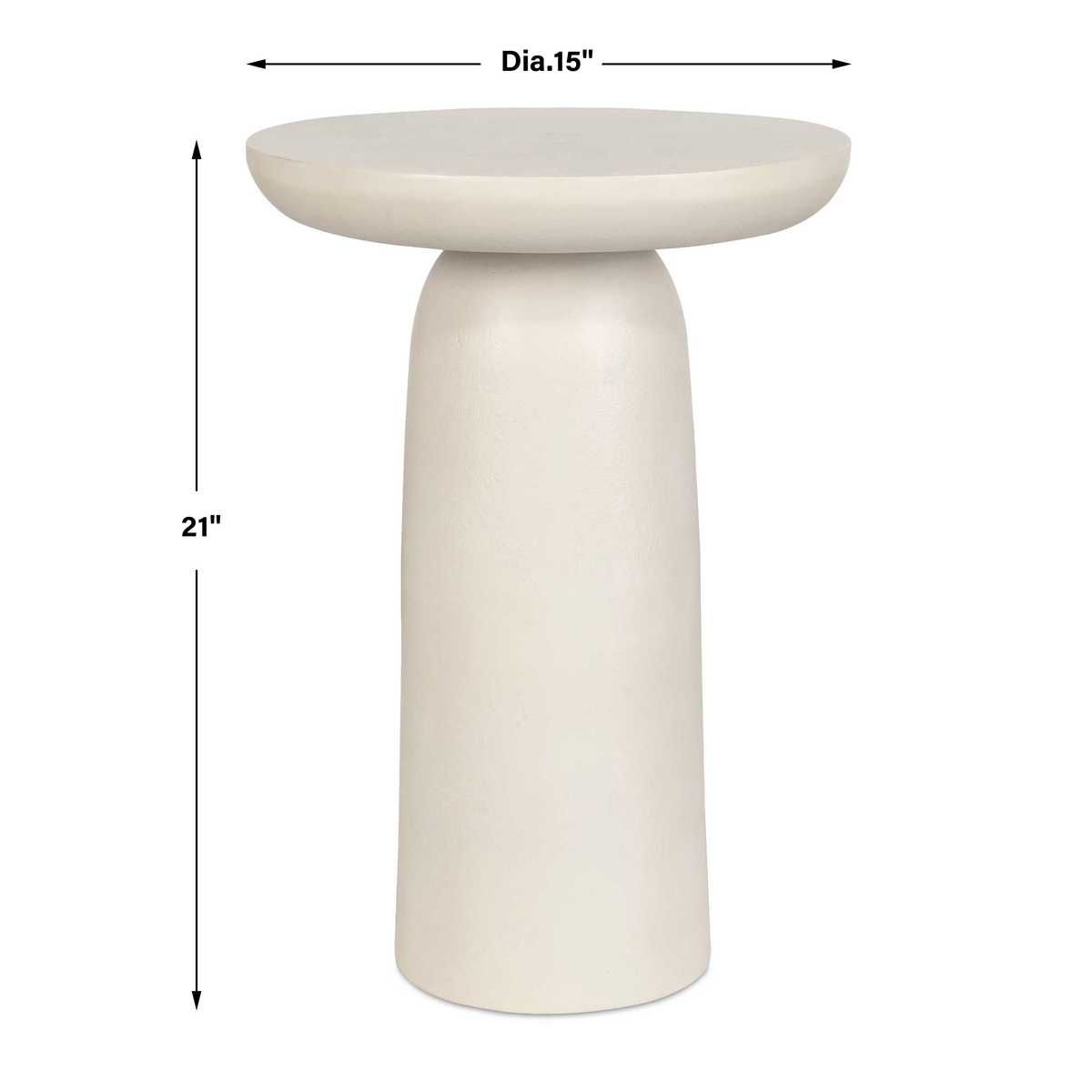 Joppa Indoor-Outdoor Accent Table, Warm White – Furniture by Uttermost | Sutter & Vale