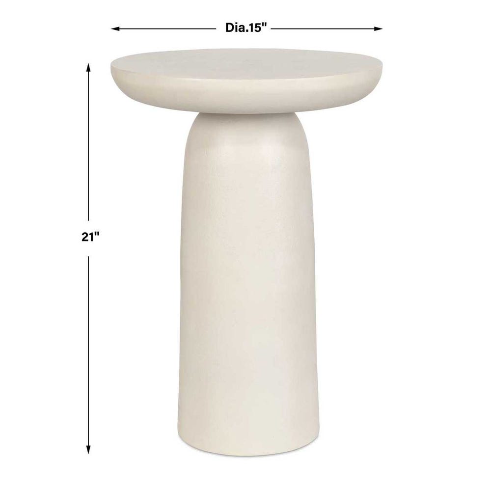 Joppa Indoor-Outdoor Accent Table, Warm White