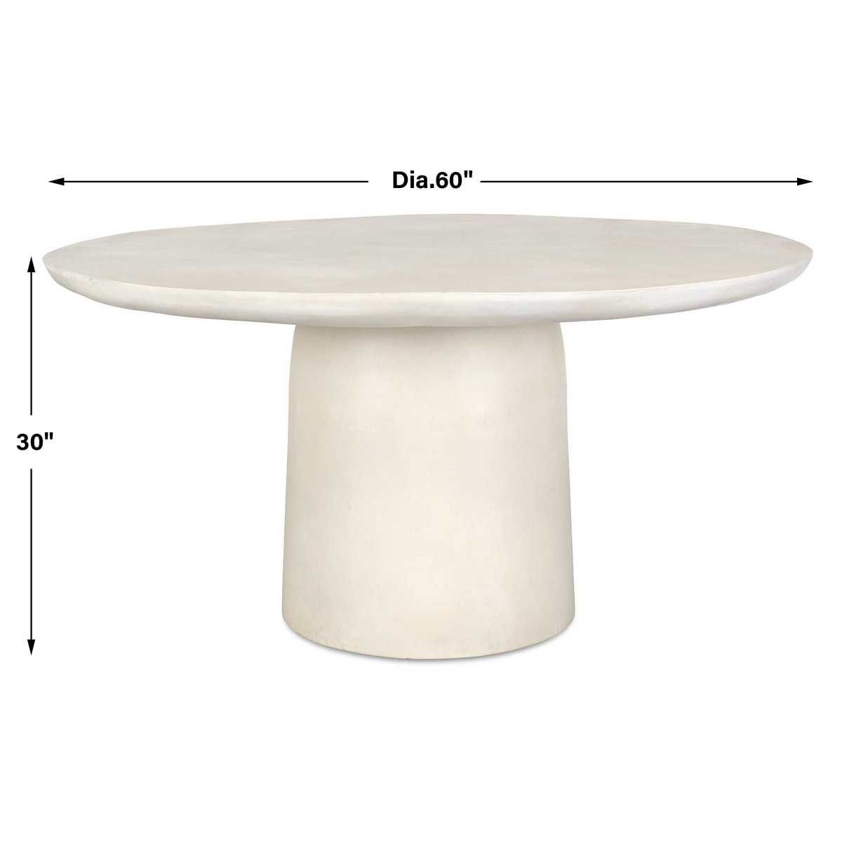 Madrone Indoor-Outdoor Dining Table, Warm White 2 CARTONS – Furniture by Uttermost | Sutter & Vale