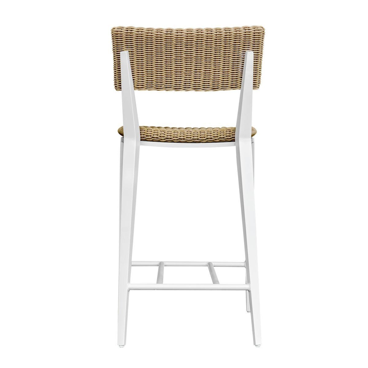 Calbas Outdoor Counter Stool, White – Furniture by Uttermost | Sutter & Vale