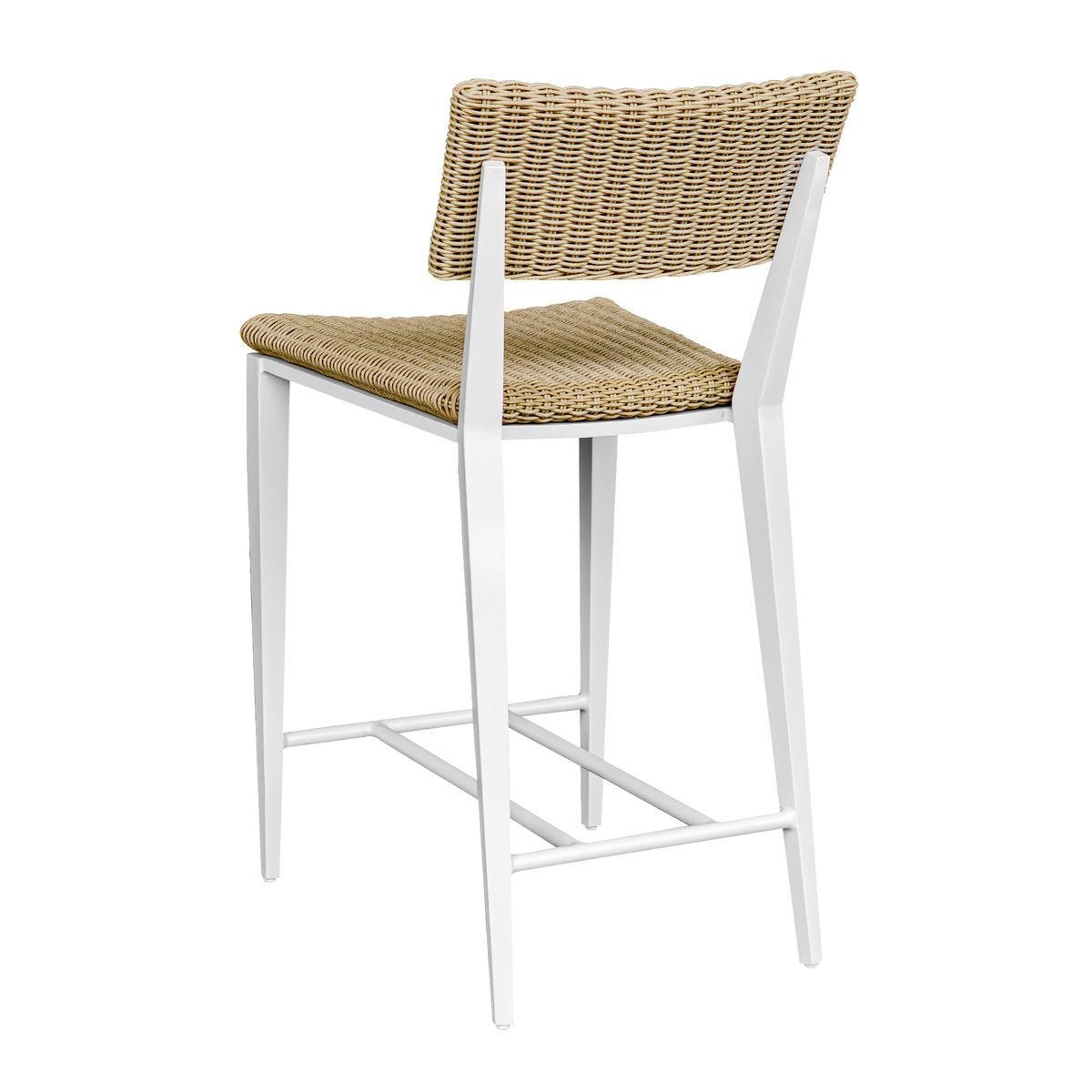 Calbas Outdoor Counter Stool, White – Furniture by Uttermost | Sutter & Vale