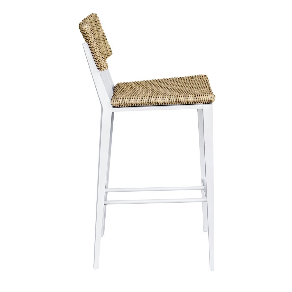 Calbas Outdoor Bar Stool, White – Furniture by Uttermost | Sutter & Vale