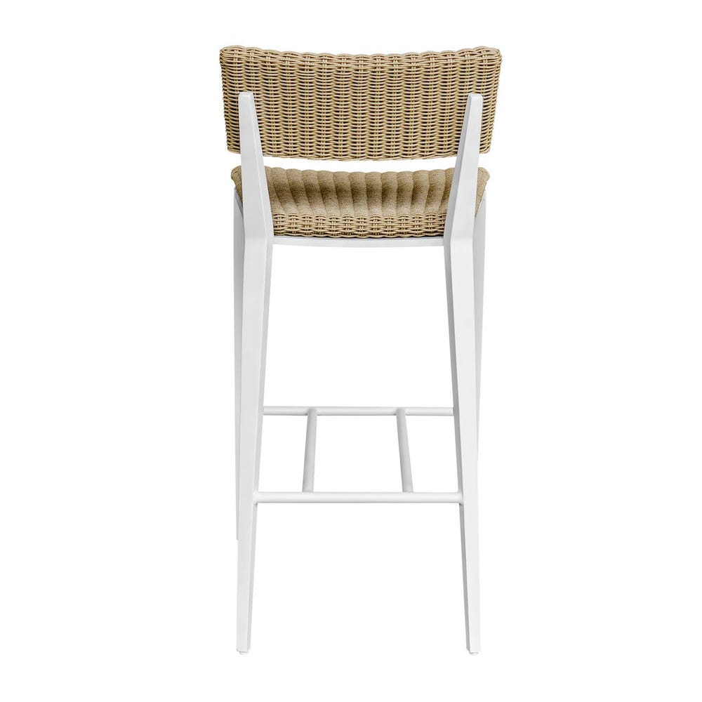 Calbas Outdoor Bar Stool, White