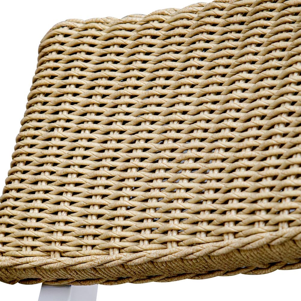 Calbas Outdoor Bar Stool, White