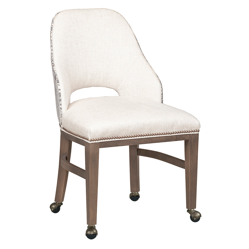 Darien Side Chair with four casters (5026-S4) - Fairfield Chair