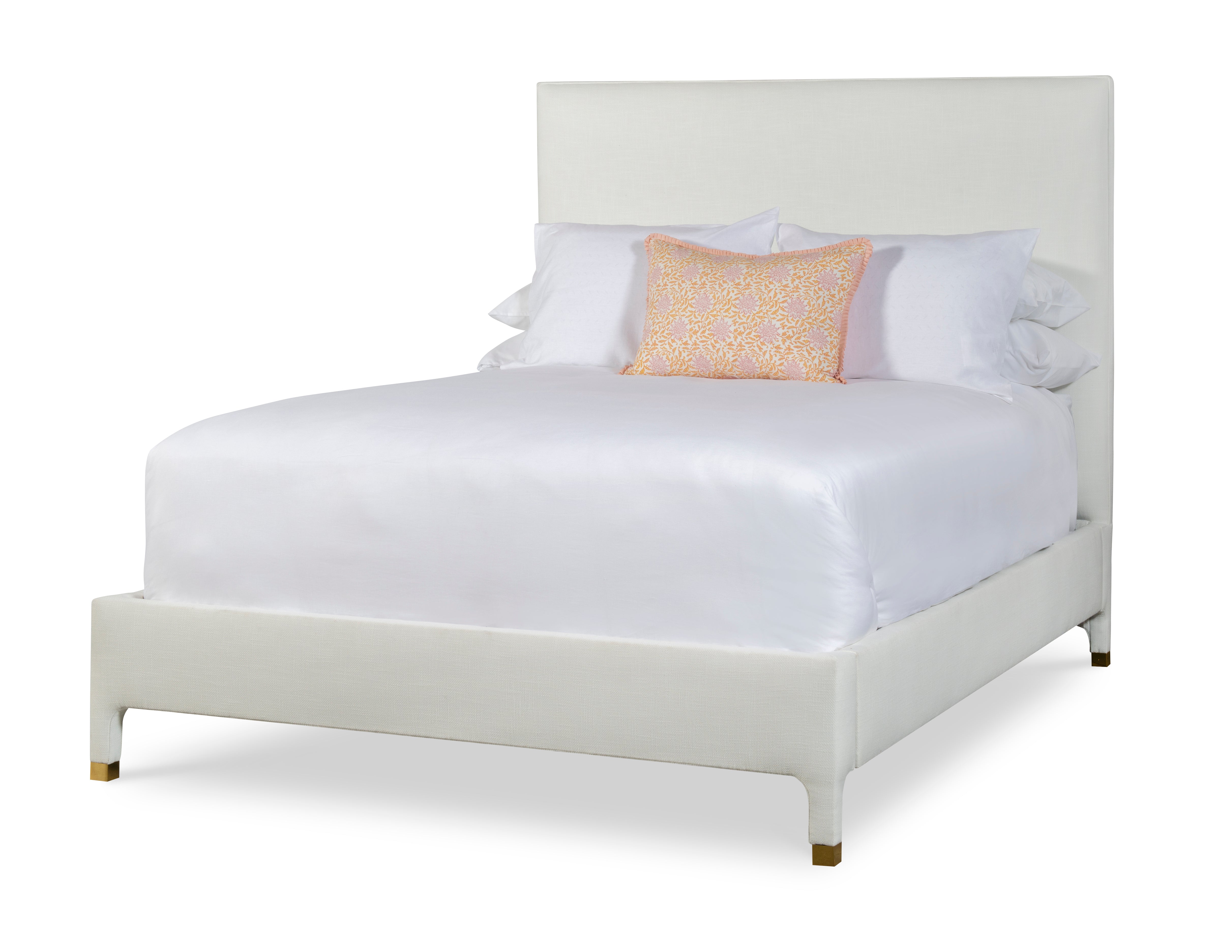 Mia Cal King Upholstered Bed w/ Straight Top Rail