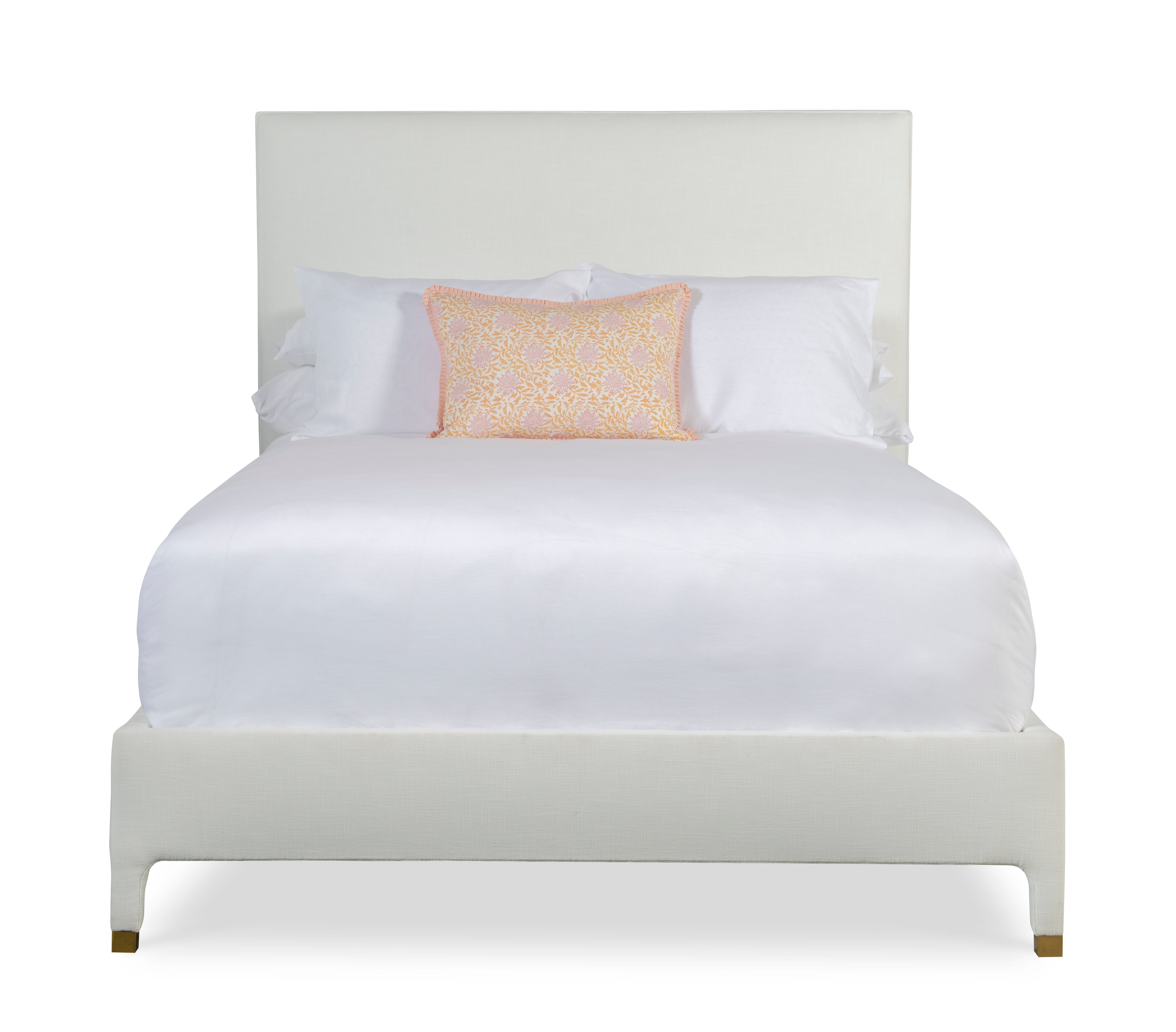 Mia Queen Upholstered Bed w/ Straight Top Rail