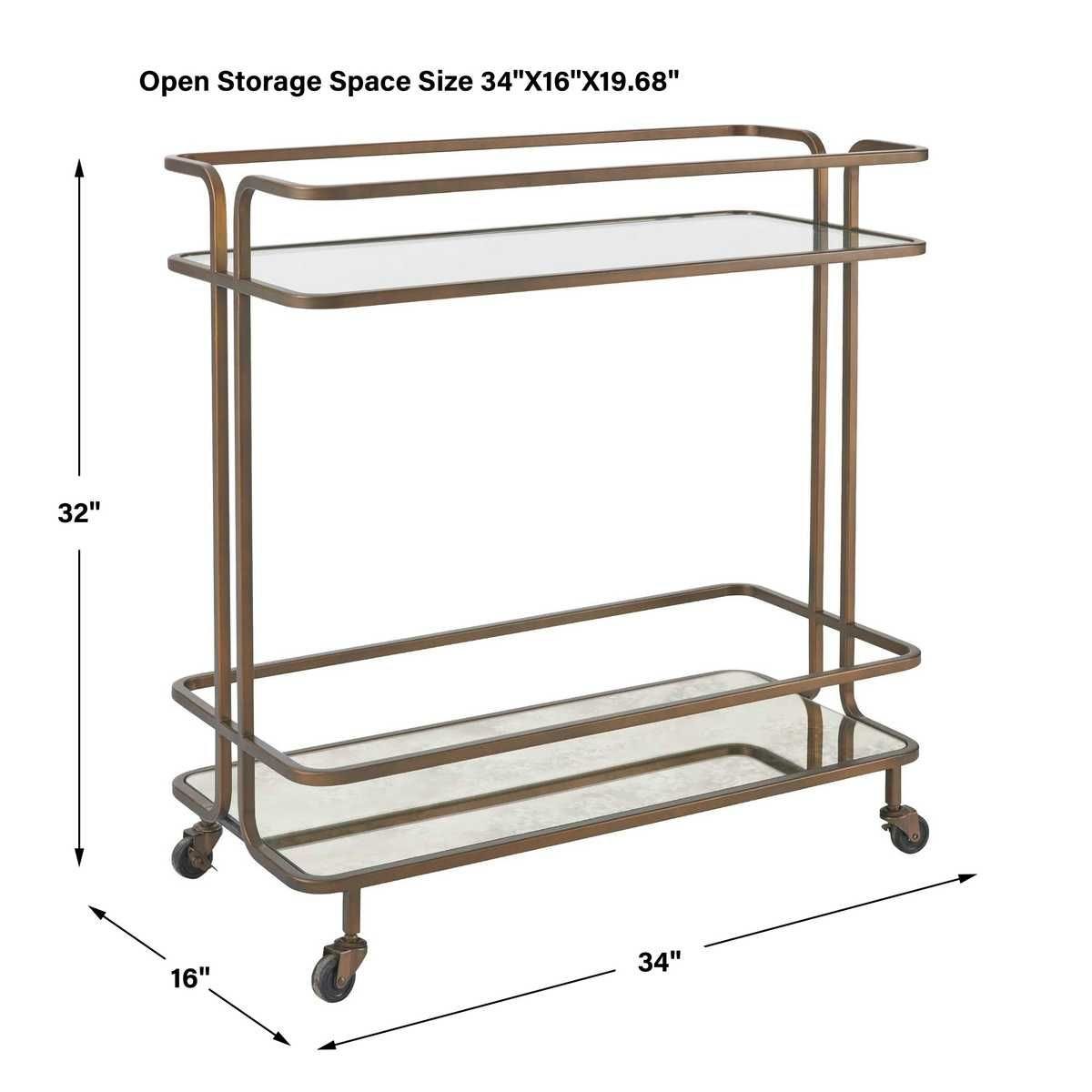 Erivo Bar Cart – Furniture by Uttermost | Sutter & Vale