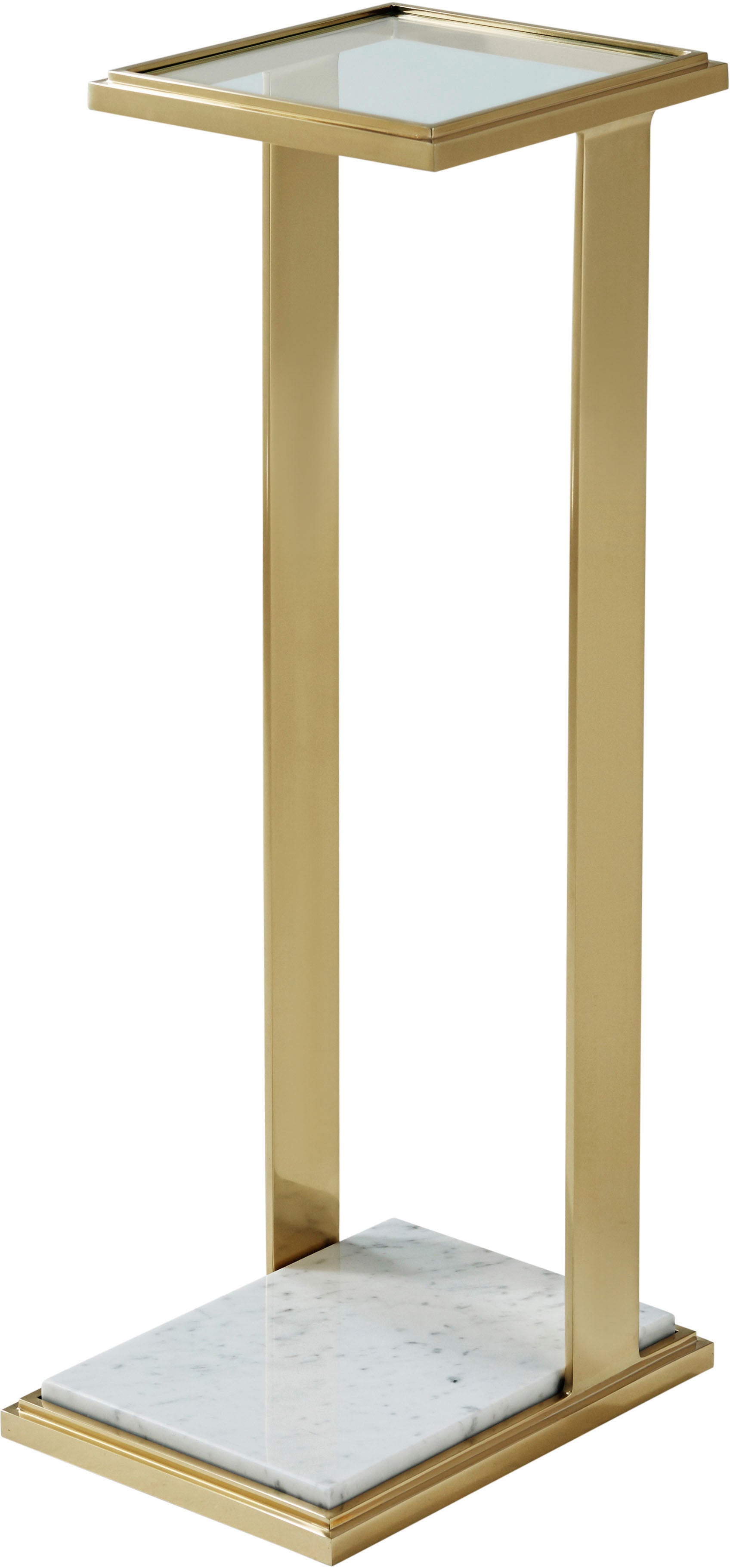 San Clemente Accent Table III in Brass, Glass, Marble - Theodore Alexander