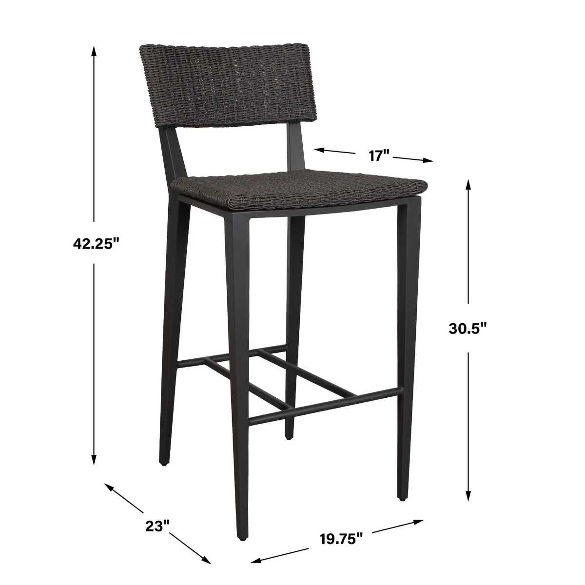 Calbas Outdoor Bar Stool, Java – Furniture by Uttermost | Sutter & Vale
