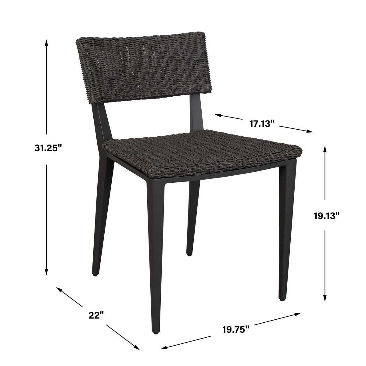 Calbas Outdoor Dining Chair, Java – Furniture by Uttermost | Sutter & Vale