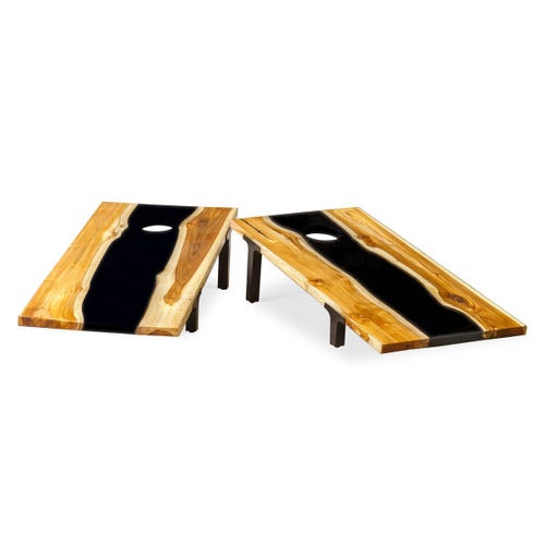 Clearwood Cornhole Game, Black, S/2