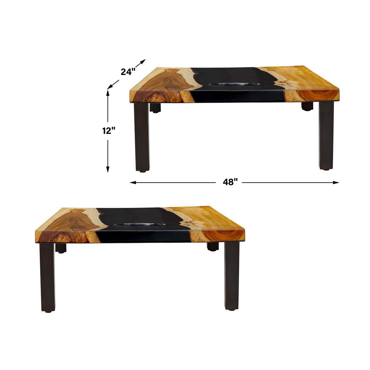 Clearwood Cornhole Game, Black, S/2