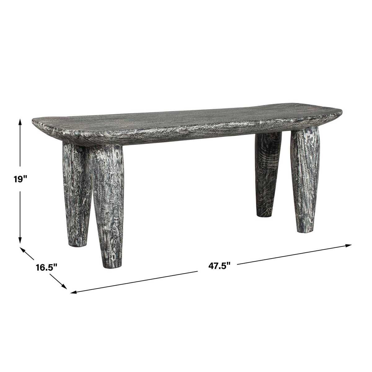 Fade To Black Bench – Furniture by Uttermost | Sutter & Vale