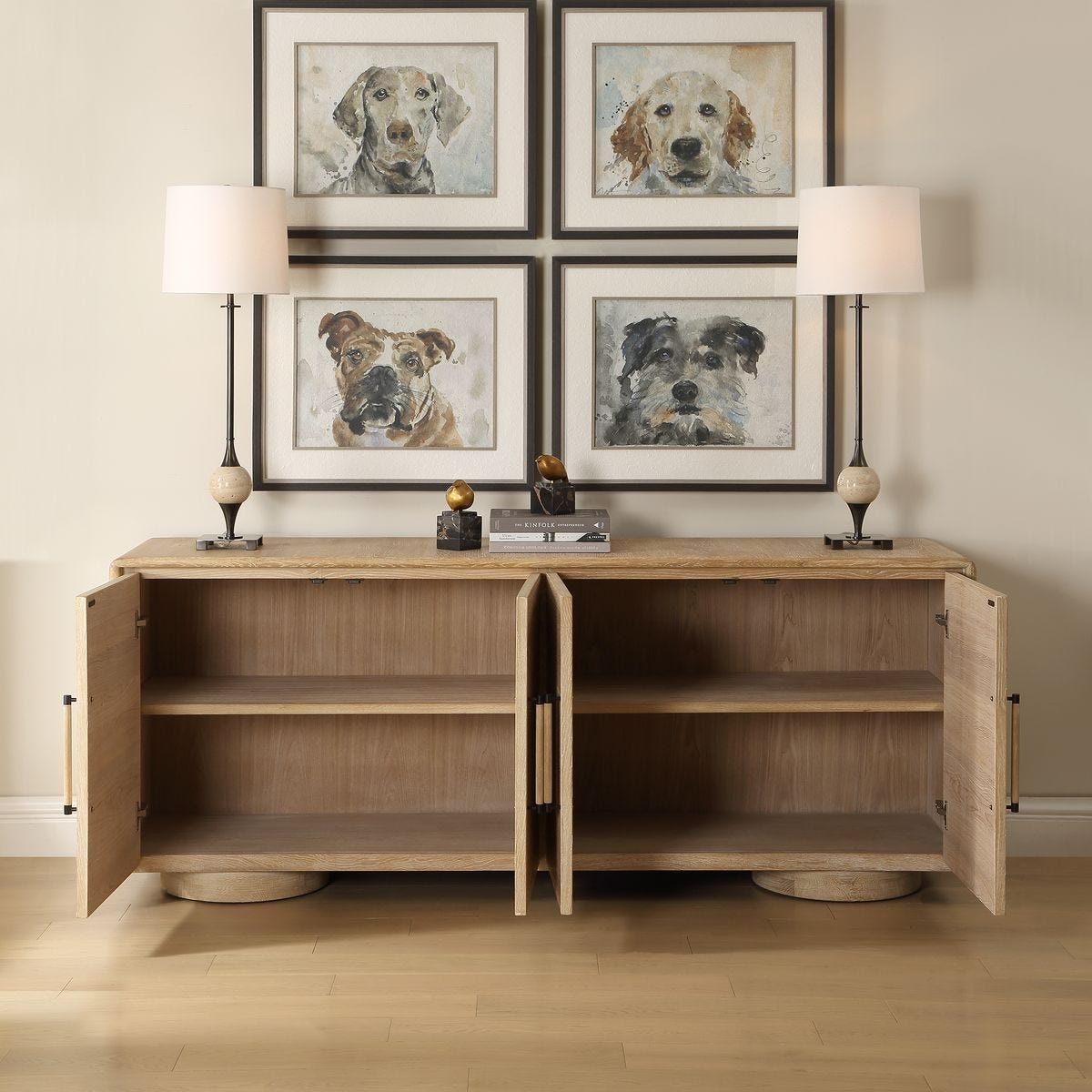 Evanston 4 Door Cabinet – Furniture by Uttermost | Sutter & Vale