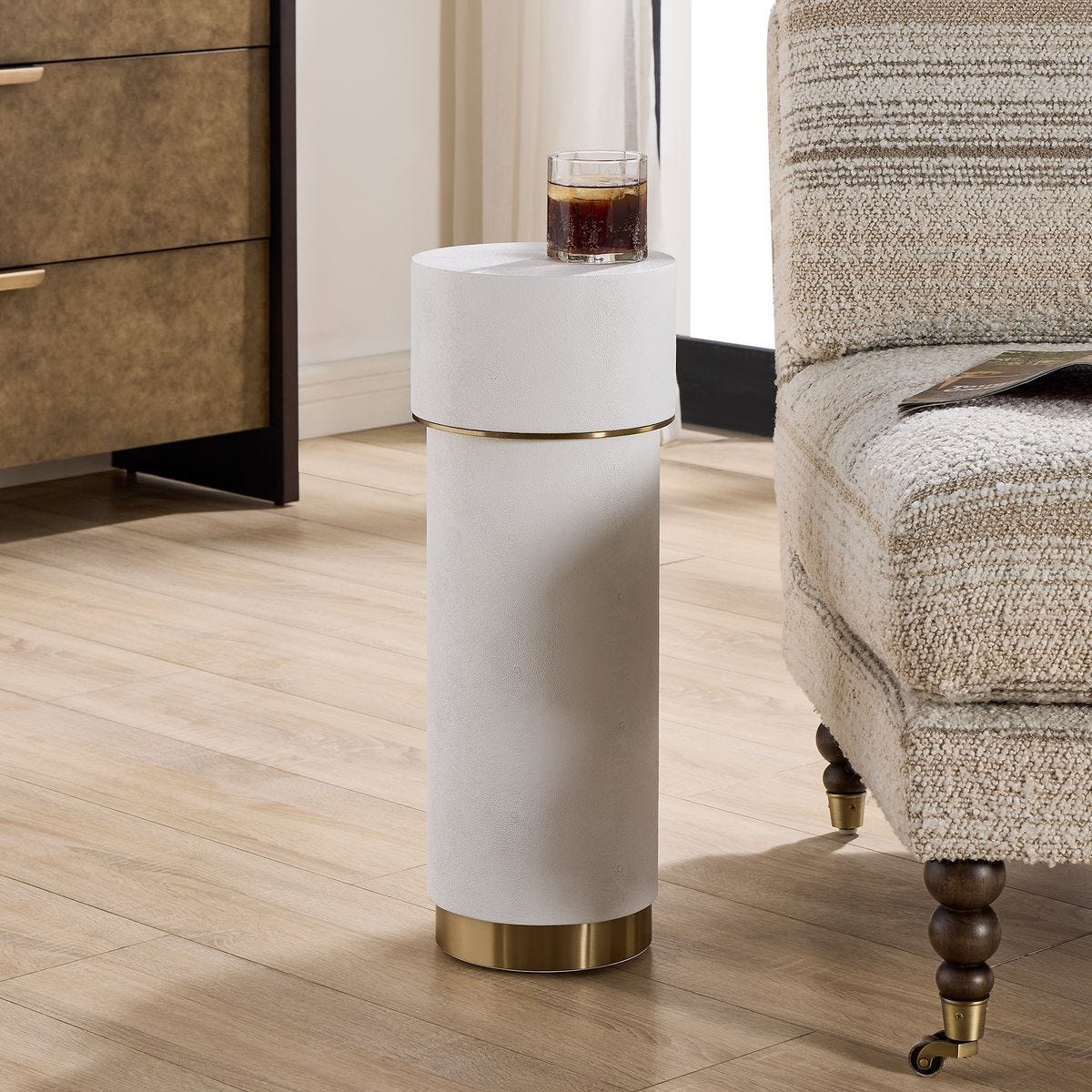Wessex Drink Table, White – Furniture by Uttermost | Sutter & Vale