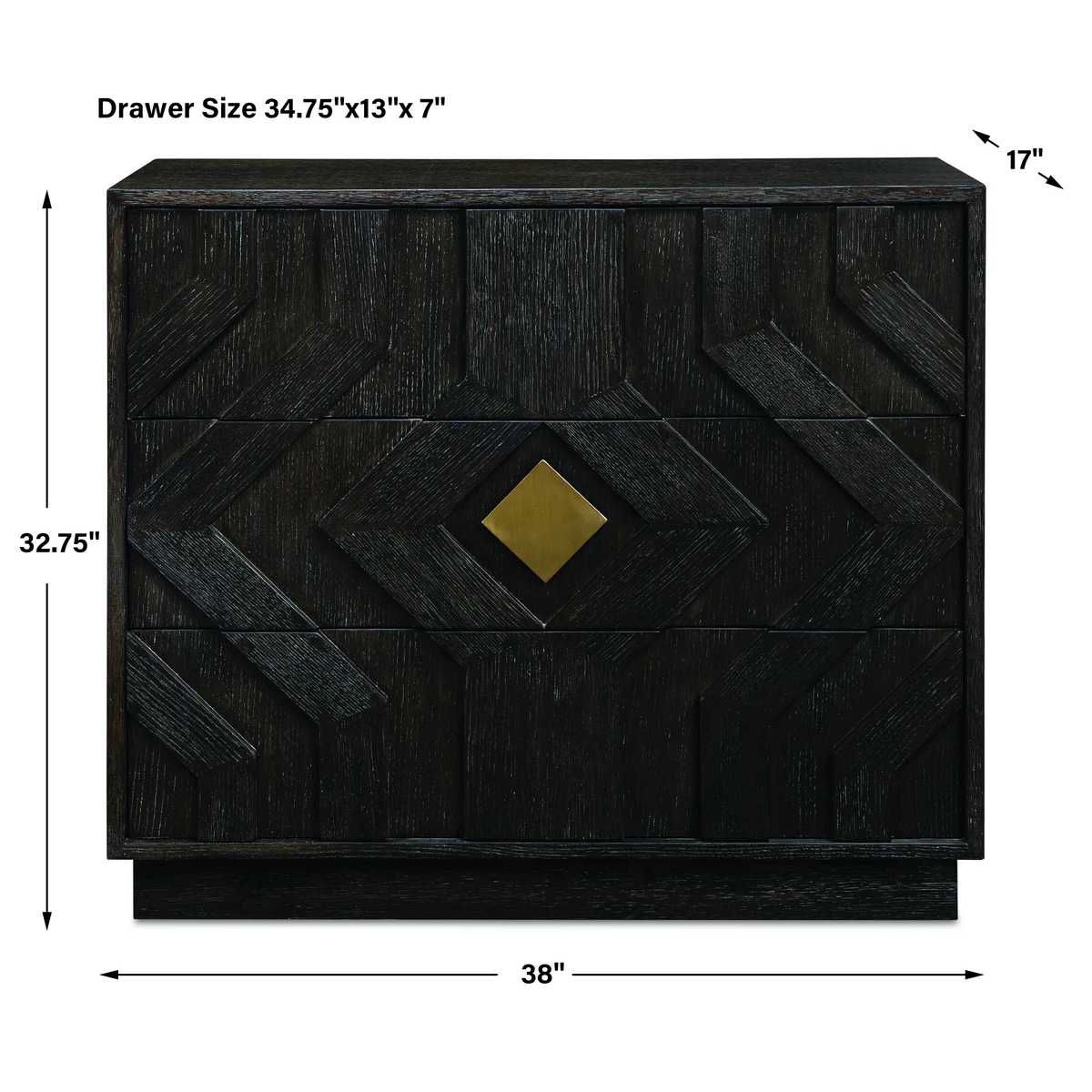 Faulkner 3 Drawer Chest – Furniture by Uttermost | Sutter & Vale