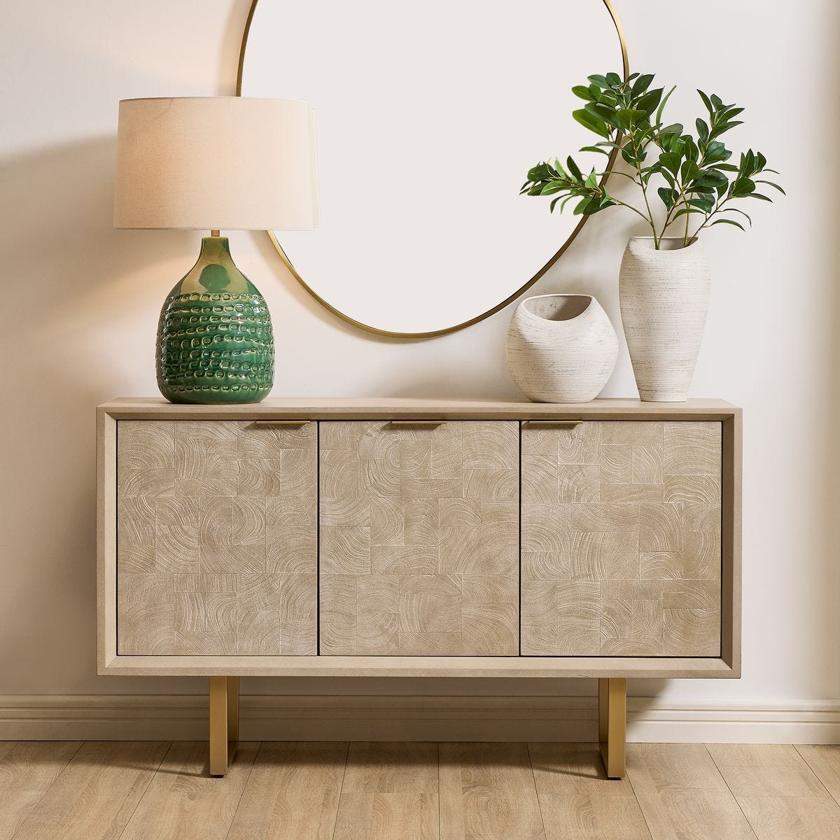 Maeva 3 Door Cabinet – Furniture by Uttermost | Sutter & Vale