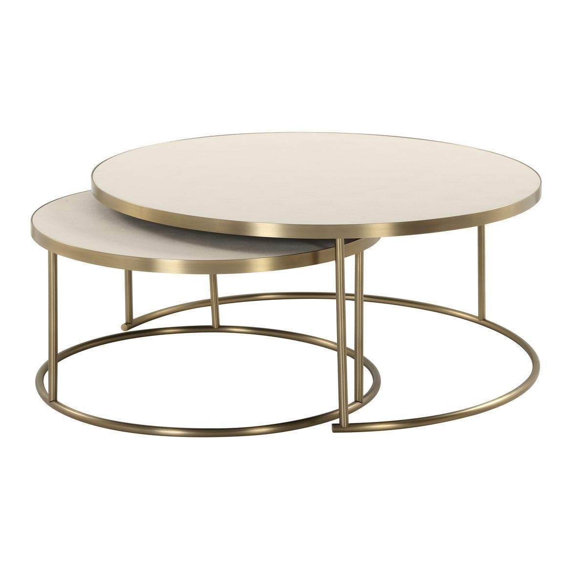 Aragon Nesting Coffee Tables, White, S/2 – Furniture by Uttermost | Sutter & Vale
