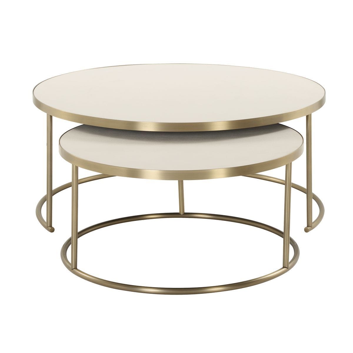 Aragon Nesting Coffee Tables, White, S/2 – Furniture by Uttermost | Sutter & Vale