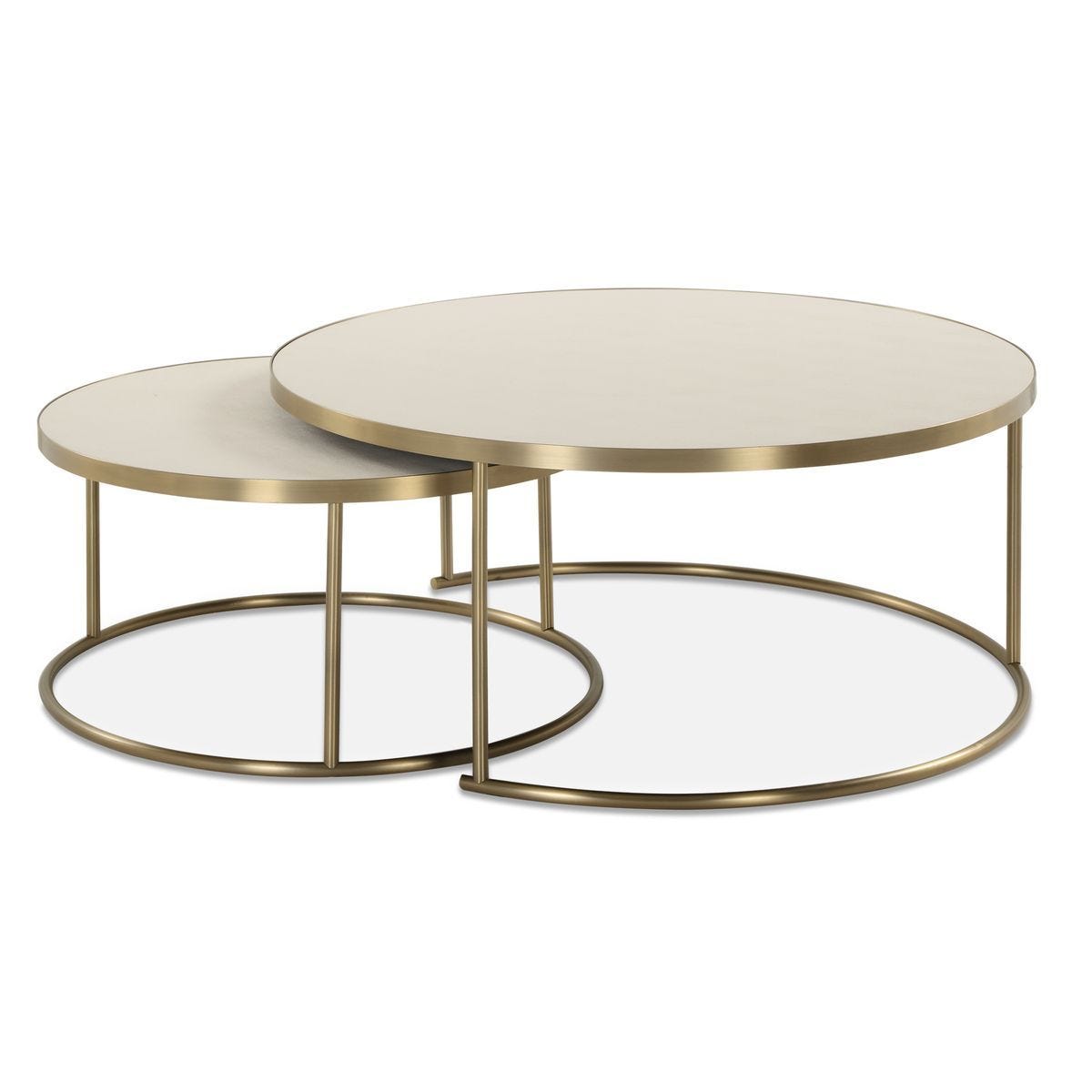 Aragon Nesting Coffee Tables, White, S/2 – Furniture by Uttermost | Sutter & Vale