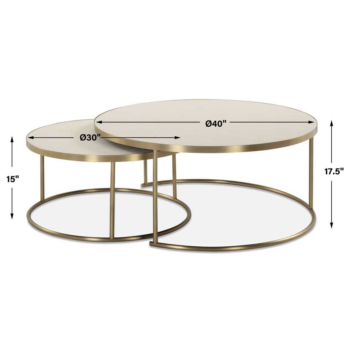 Aragon Nesting Coffee Tables, White, S/2 – Furniture by Uttermost | Sutter & Vale