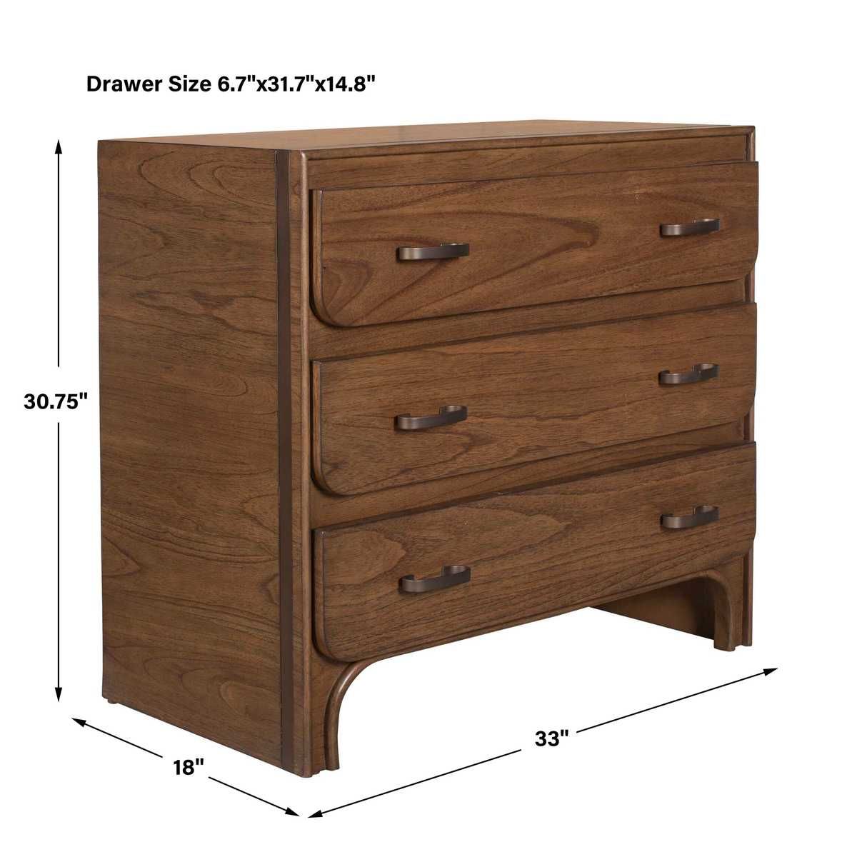 McKagan 3 Drawer Chest – Furniture by Uttermost | Sutter & Vale