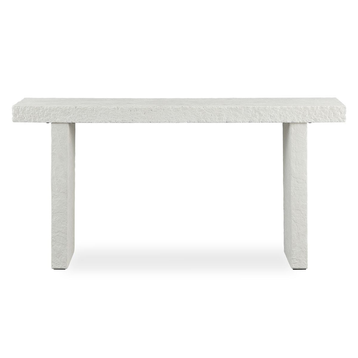Hagan Indoor-Outdoor Console Table, Limestone, 2 CARTONS – Furniture by Uttermost | Sutter & Vale