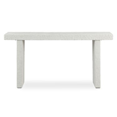 Hagan Indoor-Outdoor Console Table, Limestone, 2 CARTONS