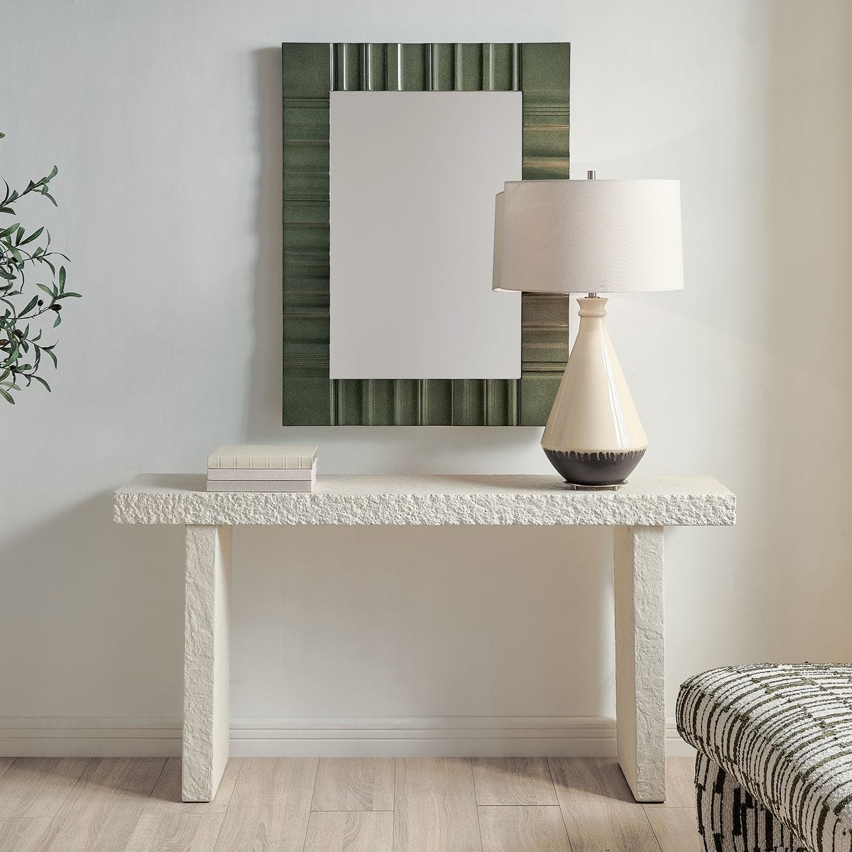 Hagan Indoor-Outdoor Console Table, Limestone, 2 CARTONS – Furniture by Uttermost | Sutter & Vale