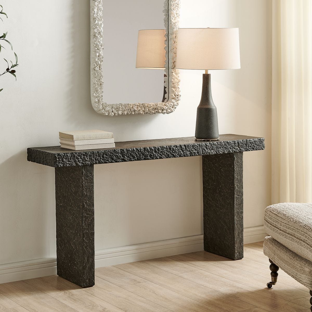 Hagan Indoor-Outdoor Console Table, Natural Slate, 2 CARTONS – Furniture by Uttermost | Sutter & Vale