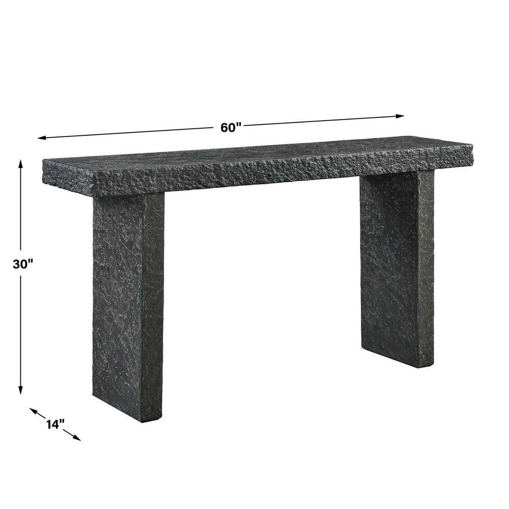 Hagan Indoor-Outdoor Console Table, Natural Slate, 2 CARTONS