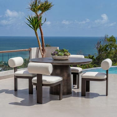 Madrone Indoor-Outdoor Bistro Table, Golden Dark Bronze 2C