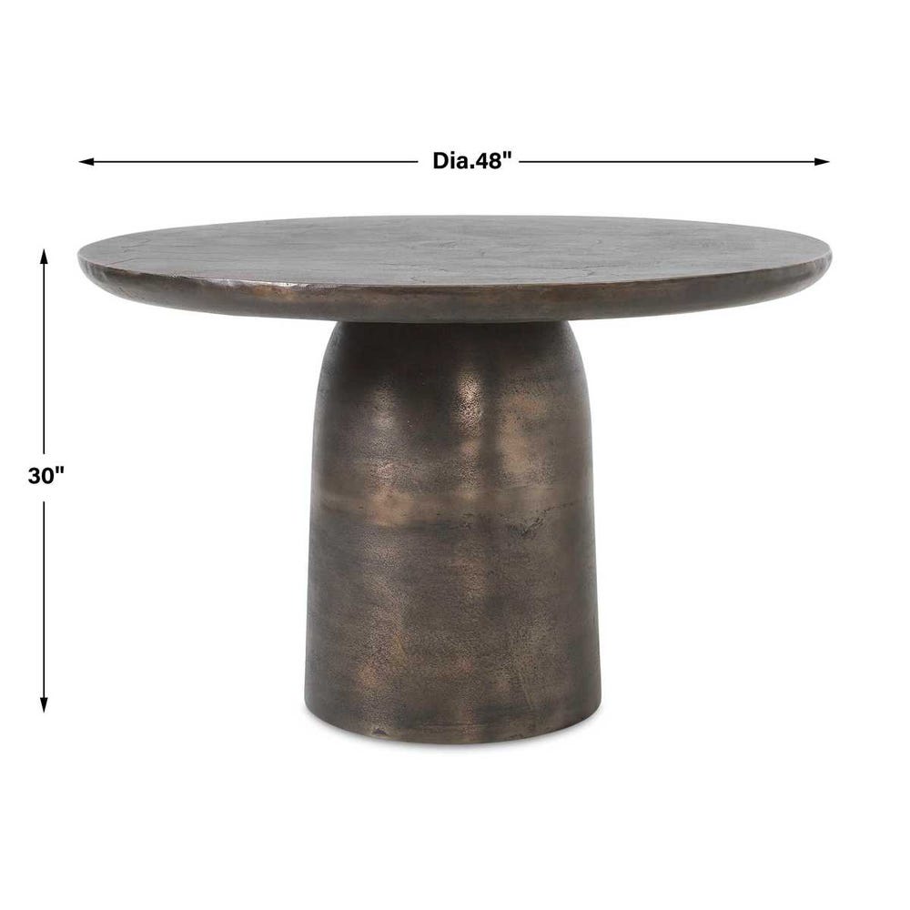 Madrone Indoor-Outdoor Bistro Table, Golden Dark Bronze 2C