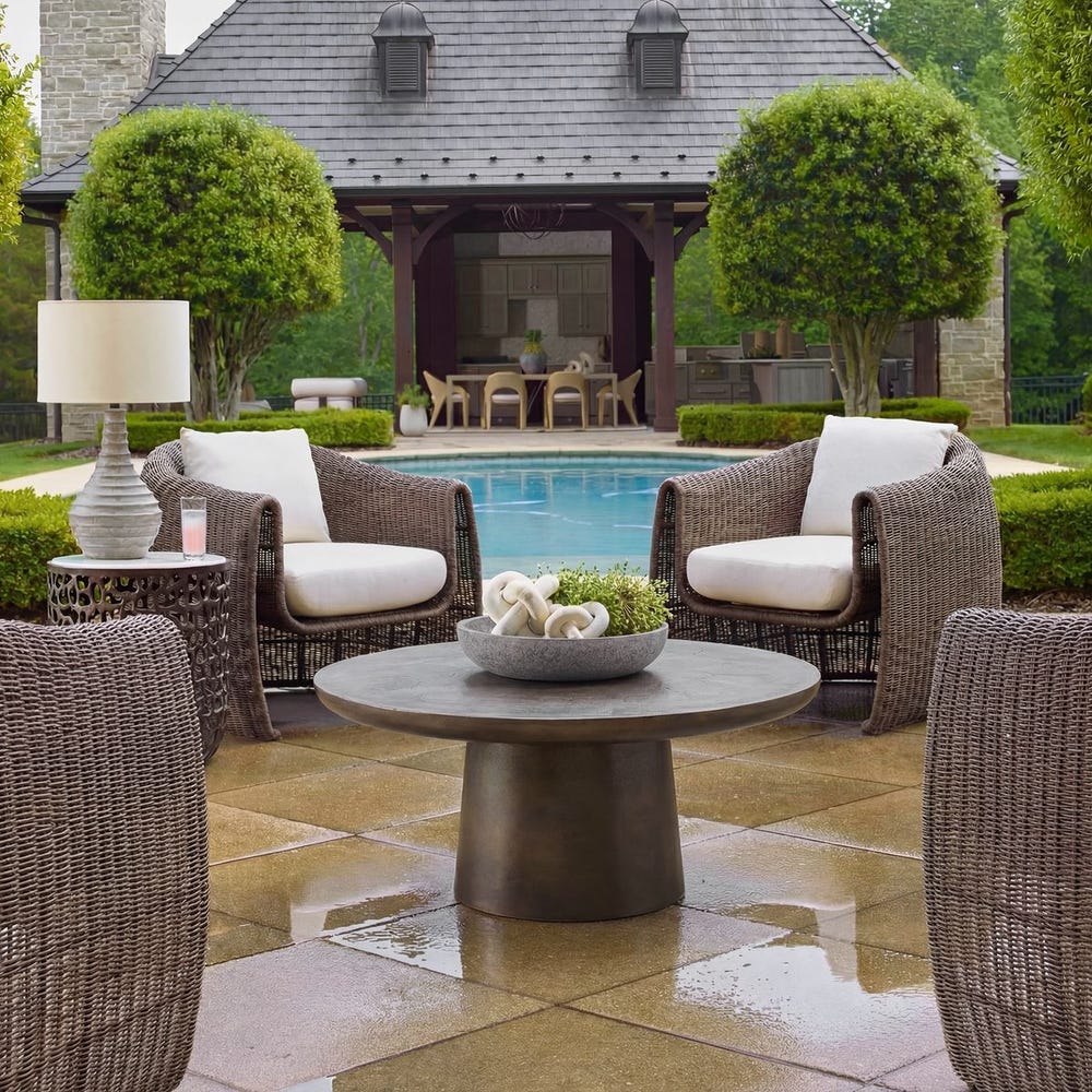 Madrone Indoor-Outdoor Coffee Table, Golden Dark Bronze 2C