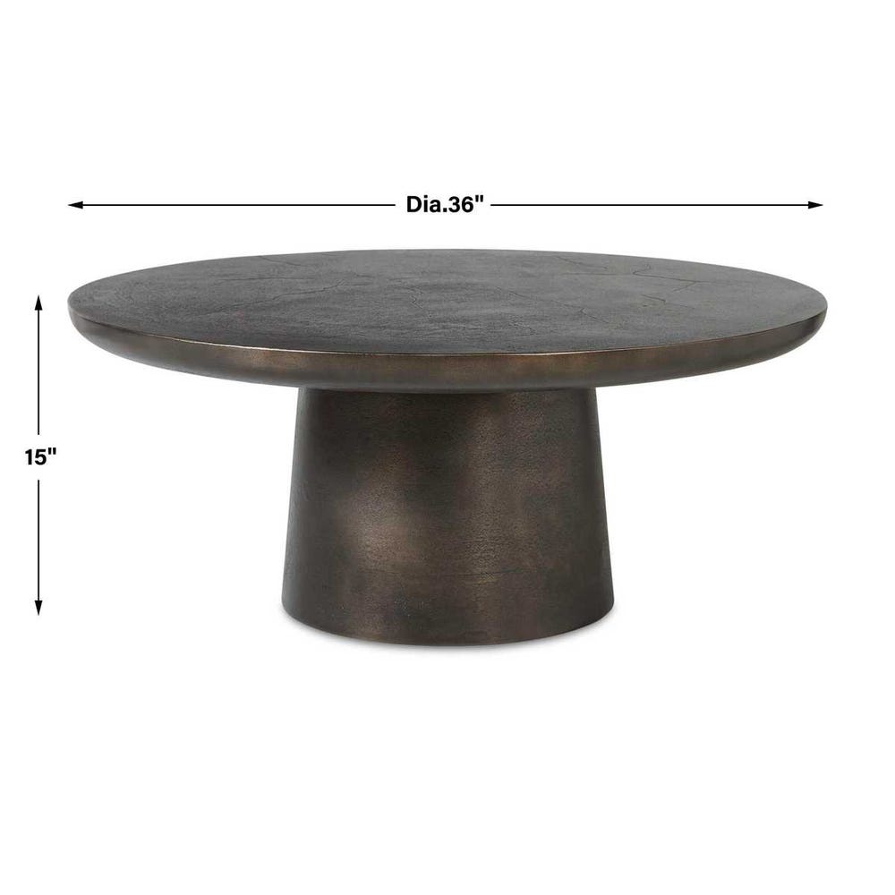 Madrone Indoor-Outdoor Coffee Table, Golden Dark Bronze 2C