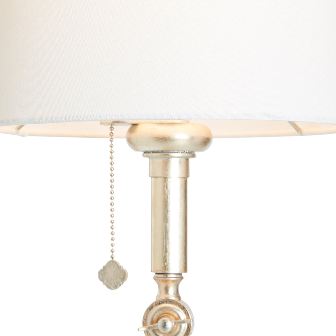 Quatrefoil Floor Lamp - Silver Leaf in Antique Silver Leaf / Metal - Chelsea House