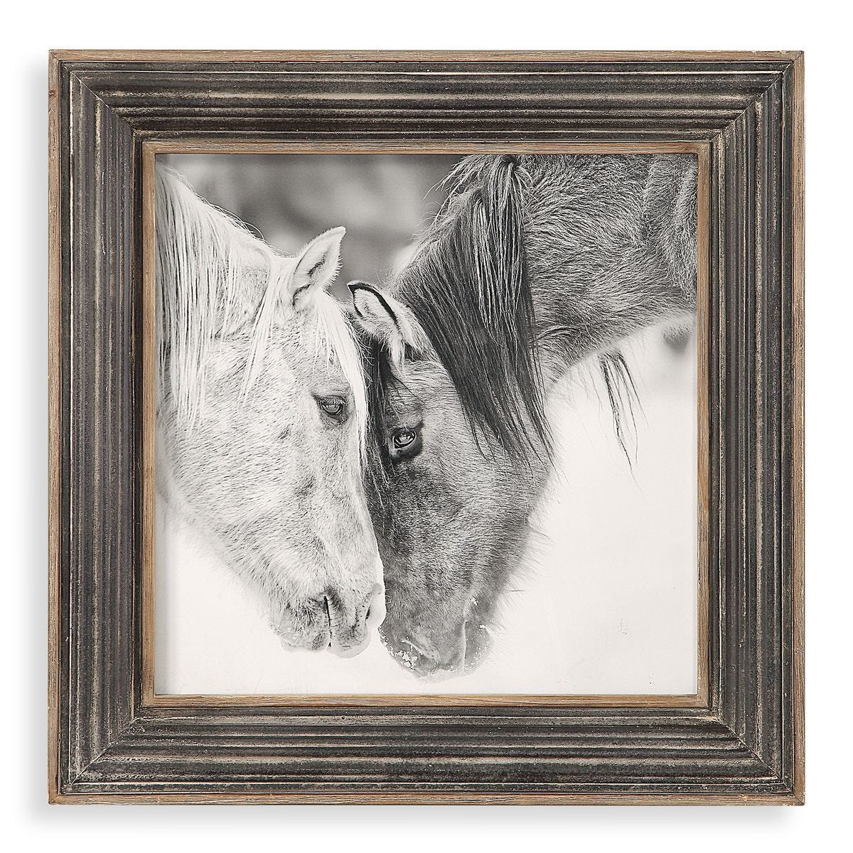 Custom Black and White Horses Framed Print – Art by Uttermost | Sutter & Vale