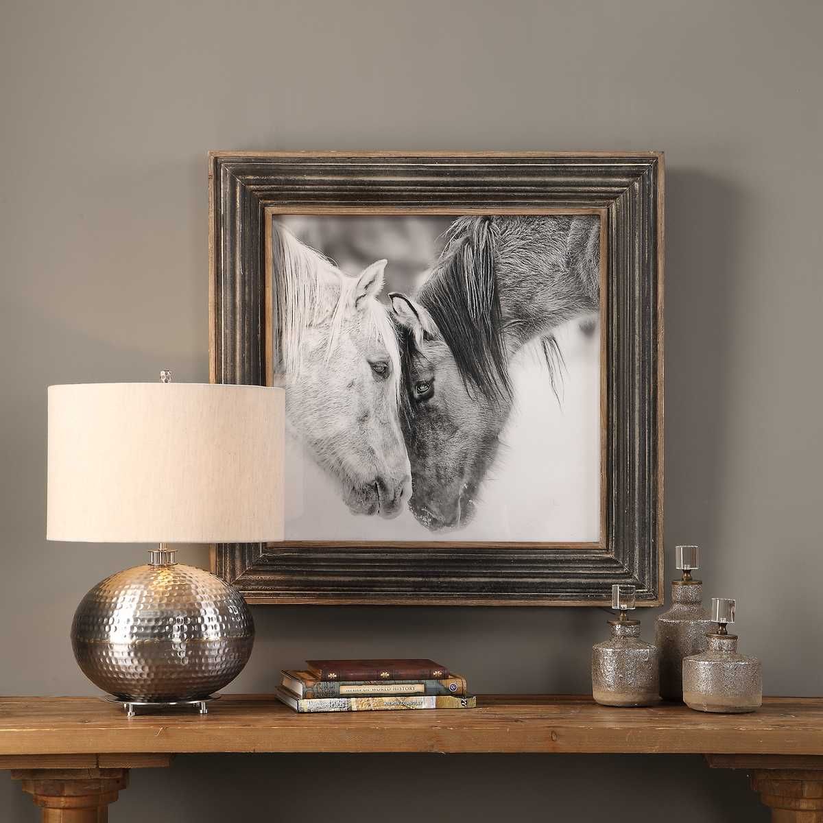 Custom Black and White Horses Framed Print – Art by Uttermost | Sutter & Vale