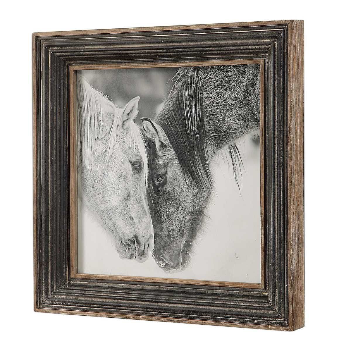 Custom Black and White Horses Framed Print – Art by Uttermost | Sutter & Vale