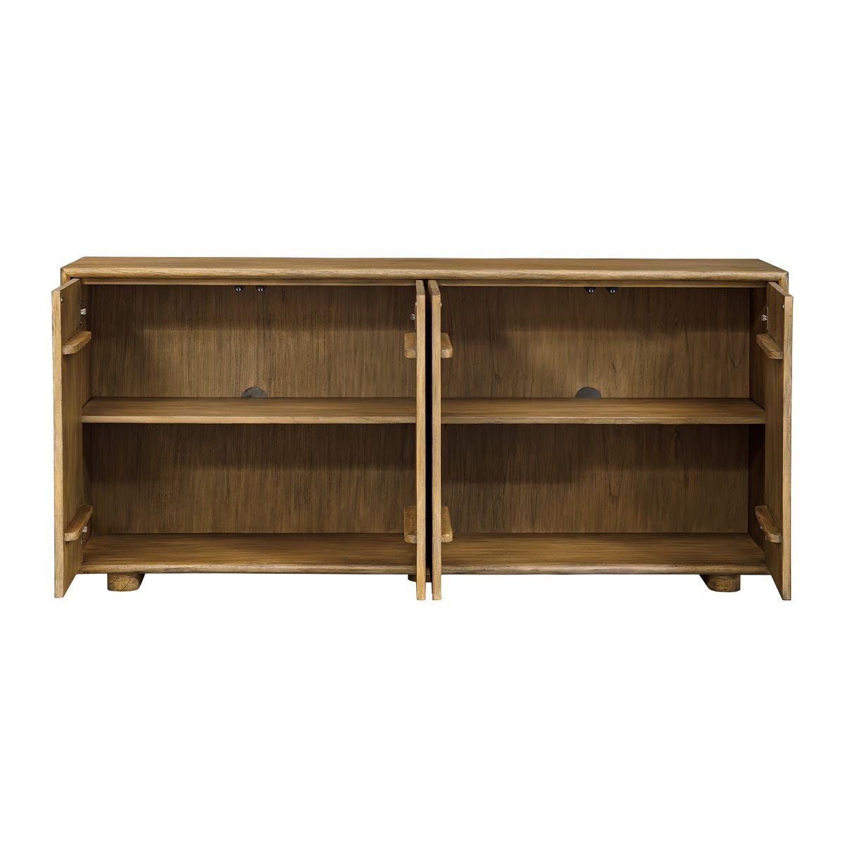 Stevenson 4 Door Cabinet, Natural – Furniture by Uttermost | Sutter & Vale
