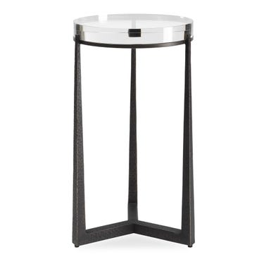 Midas Round Accent Table, Dark Bronze