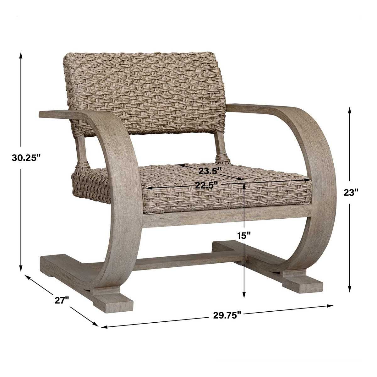 Rehema Outdoor Lounge Chair – Furniture by Uttermost | Sutter & Vale