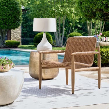 Sumba Outdoor Lounge Chair, Golden Flax