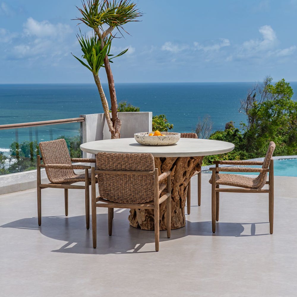 Sumba Outdoor Dining Chair, Golden Flax