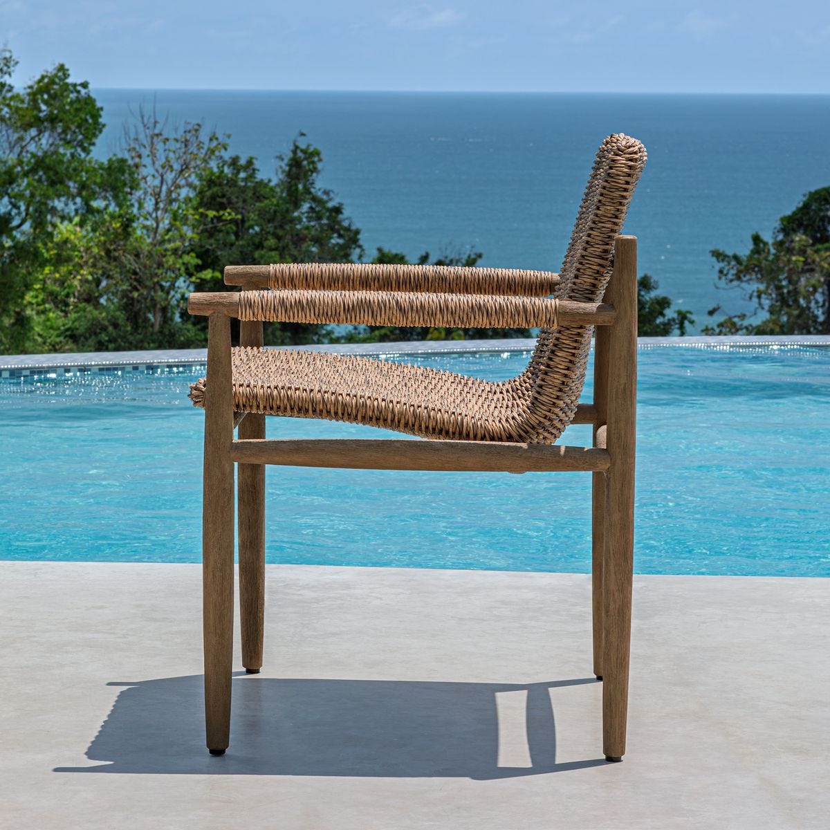 Sumba Outdoor Dining Chair, Golden Flax