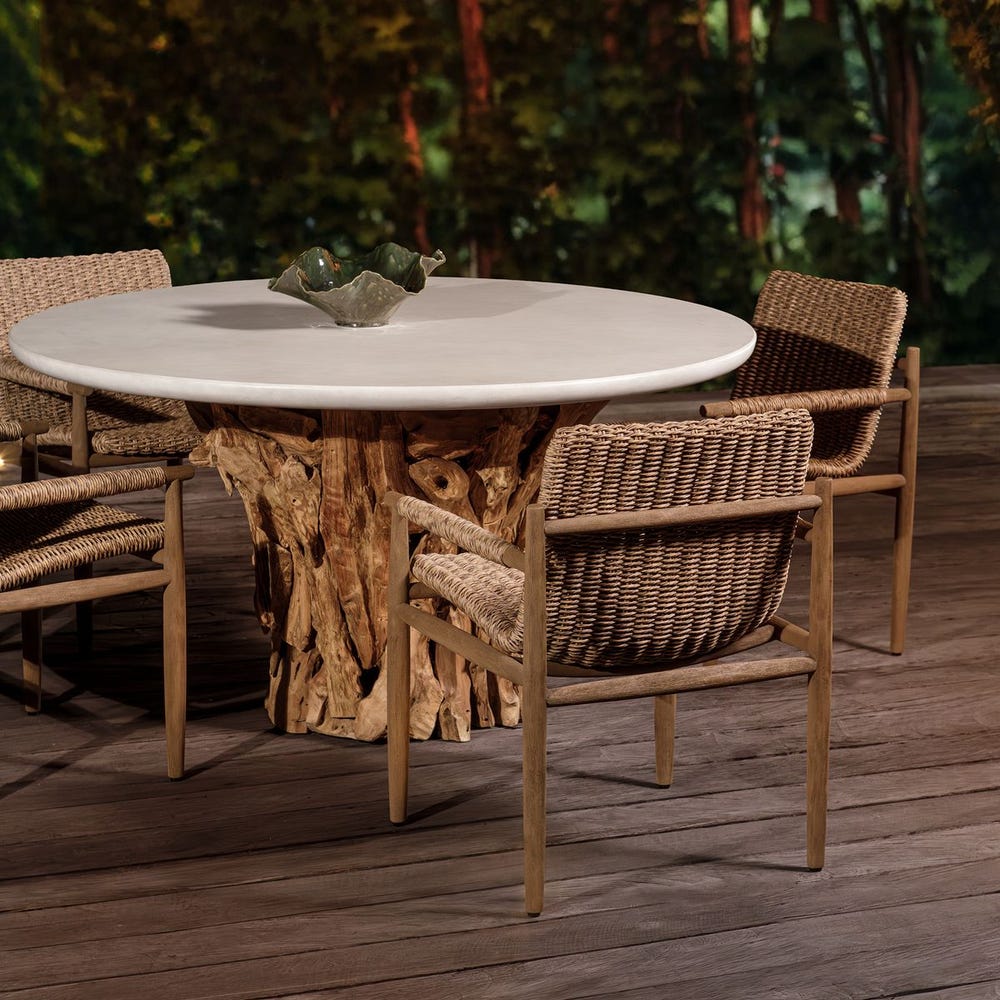 Sumba Outdoor Dining Chair, Golden Flax