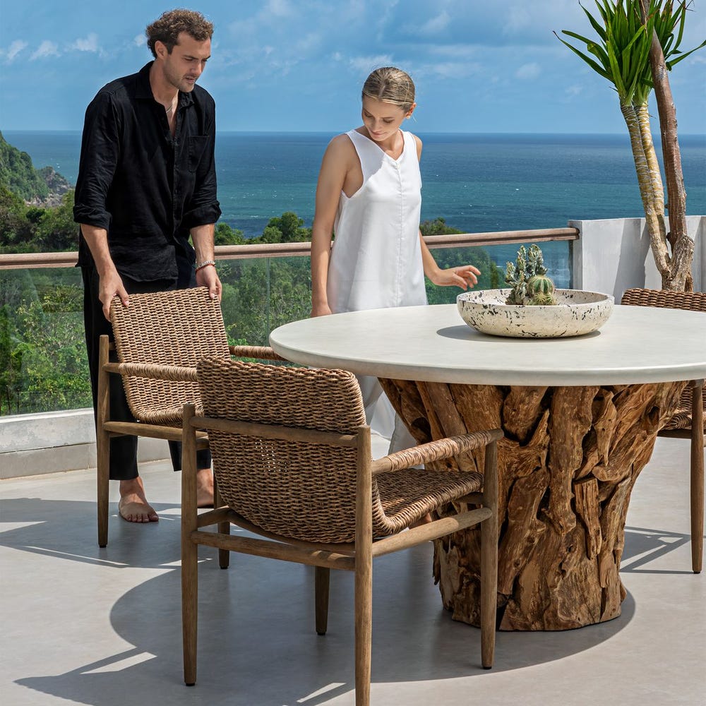 Stonewood Indoor-Outdoor Dining Table, 2 Cartons